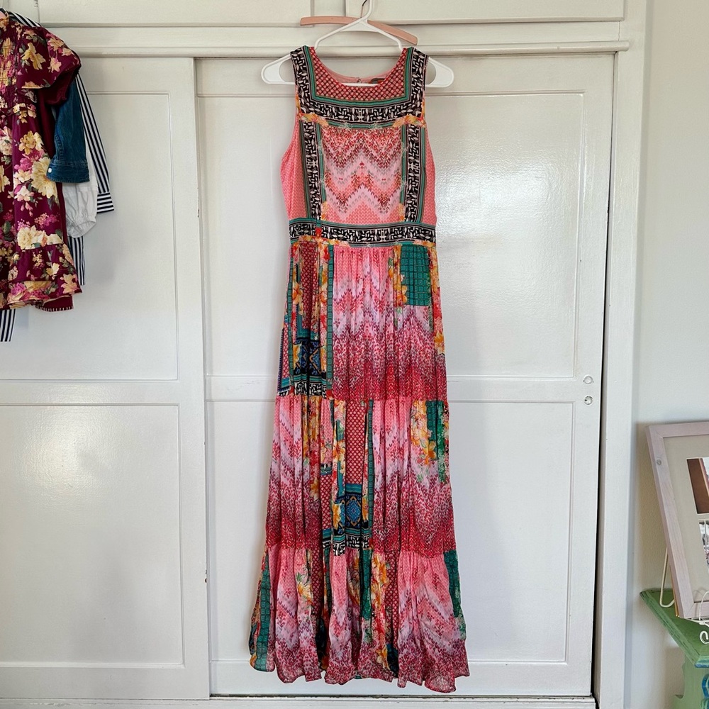 Colorful Sleeveless Maxi Dress